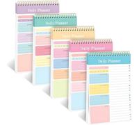 5 Pack To Do List Notepads - Undated Daily Planner Notepad 150 Sheets Tear off, To Do List Pad for Work Study and Daily Plans