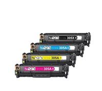 5 Pack Toner Cartridge CE410A 305A Compatible With HP Color M451dn M451dw