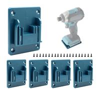 5 Pack Tool Drill Mount Holder Compatible for Makita 18V Tools Holder, Compatible for Makita 18V Li-ion Drill Tools Holder Dock Hanger with 20 Screws(No Tool)