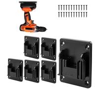 5 Pack Tool Holder Wall Mount Compatible with Makita 18V Battery Holders Mount, Plastic Tool Holders Drill Holder,Hanger DIY Power Tool Storage Vertical Drill Mount