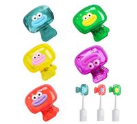 5 Pack Toothbrush Covers,Plastic Toothbrush Protector Cap for Household Travel, Bathroom, Camping (B)