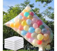 5 Pack Transparent Balloon Bags, 98.4 x 59 Inch Plastic Storage Bags, Clear Balloon Drop Bags, Giant Carrying Storage Bags for Wedding Birthday Party Supplies