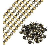5 Pack Upholstery Tacks Strips, 1 Meter Glossy Decorative Nail Trims for Sofa Headboard Chair Furniture with 100Pcs Upholstery Nails (Bronze)