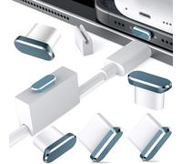 5 Pack USB C Anti Dust Plug for iPhone 16 15 Pro Max Samsung S25 S24 Ultra A54 Galaxy S23 S22, Protector Clip Fixer Type C Charging Port Cover for Google Pixel 10 9 8 7 6a, USBC Dust Plugs for OnePlus