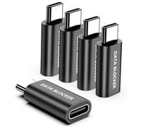 5 Pack USB Data Blocker Adapter, USBC Data Blocker for iPhone 15 16 17 and for Android Phone or for ipad, USB-C to USB-C Data Blocker Adapter Only for Charge, Protect Against Juice Jacking ( Black )