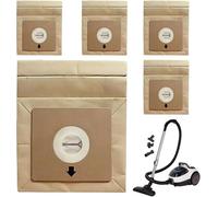 5 Pack Vacuum Cleaner Bags Compatible with Bush Model VCB35B15C1J7W-70 VYTRONIX RBC02 BC-402 BC-501 Argos Value VC-401 VC-402, 3D Efficiency Paper Dust Bags, Hoover Cleaner Accessories (Khaki, 5 PCS)