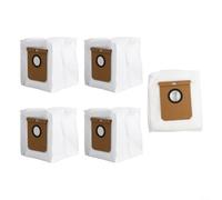 5 Pack Vacuum Dust Bags for Eufy L50 SES L60 SES Robot Cleaners, Large Capacity Non-Woven Fabric Replacement Bags with Dual-Layer Filtration, White