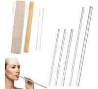 5-Pack Vocal Nebulizer for Singers Stainless Steel Singing Straw Set - Multi-Size SOVT Vocal Trainer with Brushes & Bamboo Case
