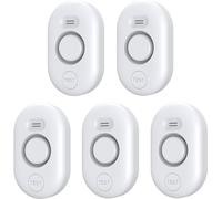 5 Pack Water Leak Detector, Adjustable 0-100 dB Loudly Wet Moisture Floor Water Alarm Leak Sensor, Sink Overflow Pipe Drip Alter for Home/Kitchen/Basement/Bathroom (Battery Included)