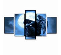 5 Pack WaterWaterfallen Angel Diamond Art Kit Adults, Woman Diamond Painting by Numbers for Adults 5 Pack DIY Crystal Art Canvas for Painting, Rhinestones Embroidery Kit for Home Decoration GYZH-0884