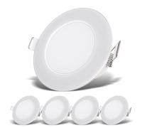 5 Pack White IP65 5x3W LED Recessed Light B.K.Licht White One Size