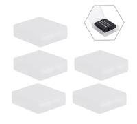 5 Pack White Plastic Battery Storage Case for Camping and Travel Use | Pocket-friendly Organiser, Helps Prevent Loss and Damage, Suitable for Rechargeable Cells, Camera Packs