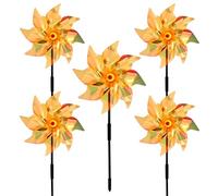 5 Pack Windmills for Garden,Pigeon Deterrent Bird Scarers for Gardens,Reflective Windmill Bird Deterrent,Wind Spinners Protect Your House,Window,Garden,Farm (5 Windmills-E)