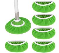 5 Pack Wipes for Swiffer Floor Mops, Reusable Mop Refill Pads, Washable Mop Cloth Replacements for Household Cleaning, Dry Sweeping Cloth Wet Mopping Cloths for Surface/Hardwood Floor Cleanin(Green)