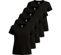 5 Pack: Womens Quick Dry Fit Dri Fit Active Wear Yoga Workout Athletic Tops Essentials Clothes Running Gym Zumba Exercise Ladies Short Sleeve Crew Scoop Neck Moisture Wicking Tees T-Shirt - Set 5,L