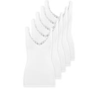 5-pack women's sleeveless undershirts Cotton by Schöller Size 14-24 White