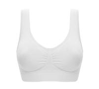 5 Pack Women's Sports Bras UK Clearance Ladies Super Comfort Bra Push Up Bralette Non Wired Bralettes Full Cup Brassiere Vest Style Underwear Thin Soft Crop Top Yoga Leisure Stretch Lingerie Plus Size