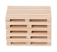 5 Pack Wooden Mini Pallet Coasters, Square, Wood Beer Coasters, Unfinished Wooden Mini Pallet Drink Coasters,Heat Insulation Anti Slip Cup Placemat for Home Office Restaurant