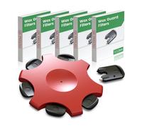 5 Packs 30 Wax Guard Filters Compatible with MiniFit ProWax Hearing Aids Red, Wax Guard Filters Replacement Cerumen Stop Inserts for RITE RIC Receiver Systems, Earwax Protection Maintenance Kit