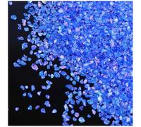 5 Packs 50g Crushed Glass Irregular Metallic Chips 1.5-3.5mm Glitter Broken Glass Chips for Crafts, Vase Filler, Decoration, Royal Blue