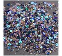5 Packs 50g Irregular Crushed Glass Chips Decorative Glass Beads and Sequins Set for Crafts, Vase Filler, Decoration, Black