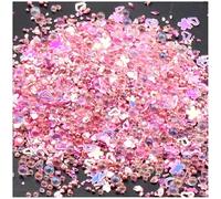 5 Packs 50g Irregular Crushed Glass Chips Decorative Glass Beads and Sequins Set for Crafts, Vase Filler, Decoration, Pink