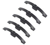 5 Packs Black RV Arc Push Button Handle, Pitch-Row 128mm Overall Length 162mm Cabinet Furniture Haft ， Arc Shape Drawer Keyless Push Handle Hanging Latch Lock for Caravan， Yacht, Boat