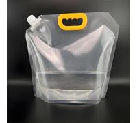 5 Packs Camping Water Bag, Water Container, Thick Handle Waters Storage Tool, Car Drink Pouches Carrier, For Sport, Hiking, Camping, BBQ, Picnic,Home, Travel
