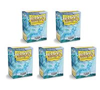 5 Packs Dragon Shield Matte Clear Standard Size 100 ct Card Sleeves Value Bundle!