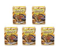 5 Packs Dragon Shield Matte Gold Standard Size 100 ct Card Sleeves Value Bundle!