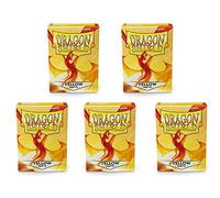 5 Packs Dragon Shield Matte Yellow Standard Size 100 ct Card Sleeves Value Bundle!