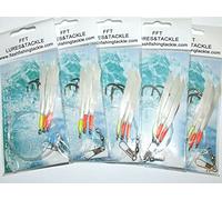 5 Packs Jumbo Daylight Hokki 3 Hook Size 7/0 Mackerel Cod Feather Rig Fishing Bass Daylite