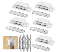5 Packs Magnetic Door Catch Cabinet Sturdy White Door Magnetic Catch for Cabinet Closet Doors Strong Magnet Catches for Doors Wardrobe Drawers and Shutters