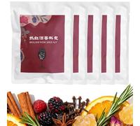 5 Packs Mulled Wine Spice Kit with Cinnamon, Cloves, and Star Anise, Three Flavors for Apple Cider, Mulled Wine, Glühwein, Hot Toddy Holiday Drink(Floral aroma)