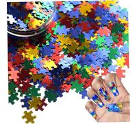 5 Packs Nail Decals, Mix Colors 3D Holographic Sequins Nail Art Stamp, Ultra-Thin Paillettes Shapes Glitter for Art, Face, Body, and DIY Crafting, 50g, Glitters