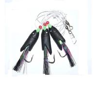 5 Packs Of Black Hokki Max Cod Rigs To 6/0 Hooks and 2 Marauder Snap Swivels
