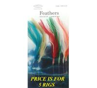 5 Packs of Classic Cod / Mackerel Feathers, Assorted Colours to 2/0 Hook