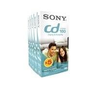 5 packs of E-180CD 3 hour video tapes (Video packaging box design varies according to Sony CDe or CDc version, identical tape VHS 3hr)