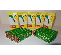 5 Packs of Swan Extra Slim Filters + 12 ZigZag Green Standard Combo by Trendz