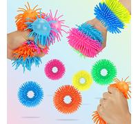 5 Packs Squishy Fidget Soft Bracelets Toys,Silicone Fuzzy Band Sensory Stringy Bracelet for Kids and Adults