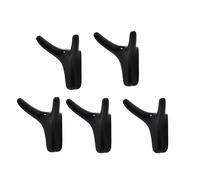 5 Packs Towel Hooks,Coat Hook Ox Horn Wall Hooks, Metal Heavy Duty Wall Hooks for Hanging Coats,Hats, Bags,Kitchenware and Towels in Living Room,Kitchen, Bedroom and Bathroom (Black)