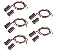 5 Pair Door Contact Sensor, NC Wired Recessed Magnetic Reed Switch Alarm Hidden Window Security Contact for Light Control and Automatic Door System (Brown)