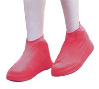 5 Pair Shoe Cover Reusable Waterproof Rain Shoes Covers Outdoor Rain Boot Overshoes Walking Shoes Shoe Cover for Rainy Days(Red)