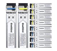 5 Pairs 1.25G BIDI SFP Single Mode Fiber Module Network Transceiver, LX SM 1310nm 1550nm 20km, Simplex LC Interface for Switch, Router, Firewall, Network Card, Media Converter