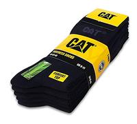 5 Pairs CAT Business Socks Fine Men's and Women's Socks without Elastic, Sizes 35-50, Black (Black), 47-50