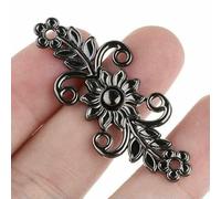 5 Pairs Chinese Knot Buttons Cloak Clasp Fastener Cardigan Clips Buttons Embellishments for Clothing Vintage Bottoni in Metallo-5Pairs A Gun Black