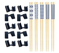 5 Pairs Chopsticks for Beginners, Chopsticks, 10 Chopstick Aids Training Chopstick Set, Easy to Use for Sushi Parties and Asian Cuisine, Lightweight and Portable for Travel