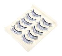 5 Pairs Costume Eyelashes with Diamond Blue Chemical Fibre Hard Stem