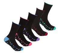 5 Pairs Cottonique Socks 41B396 Black Heart
