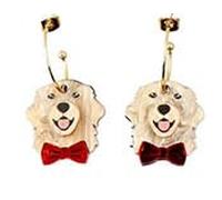 5 Pairs Cute Acrylic Dogs Dangle Earrings Cartoon Corgi Hoop Earrings Lightweight Puppy Stud Earring for Women Pet Lover Animal Jewelry Gifts, Zinc, No Gemstone